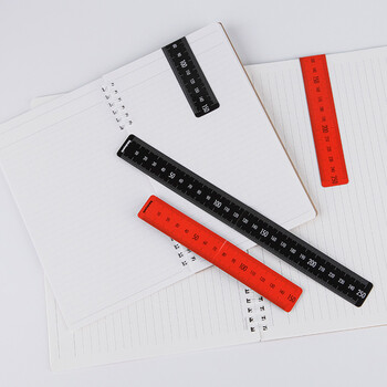 仲林（Nakabayashi）15cm折叠刻度直尺磁性书签学习办公通用尺子 橘红 DBR-SO