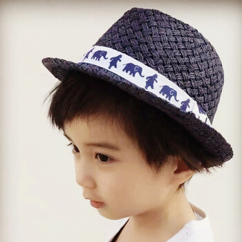 男童儿童宝宝夏季防晒遮阳帽子太阳草帽薄款男孩潮1-3岁2凉帽夏天