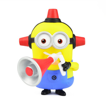 卑鄙的我神偷奶爸玩具公仔3d模型黄豆豆节日礼物 喇叭消防员14cm