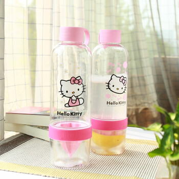 
                                        贝薇美 卡通柠檬杯 塑料儿童杯水杯塑料杯茶杯运动水杯随手杯 HelloKitty                