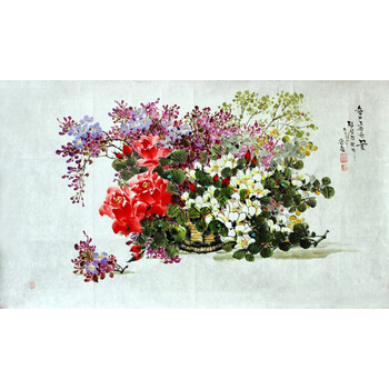 的早晨》 朝鲜国画 【白头山出品】拍卖已结束06巨幅 万寿台画家