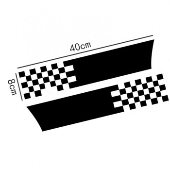 遮挡贴纸个性车贴 汽车拉花 前保险杠贴长条抖音 40cm*8cm【黑色】一