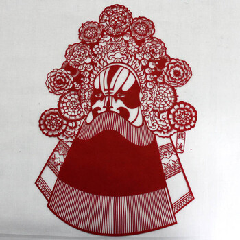 手工创意剪纸窗花 京剧脸谱剪纸 外事出国礼品 中国色礼品老外g1 魏延