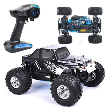 遥控车高速燃油四驱大脚越野车 汽油动遥控模型车 高配牧马人 升级版