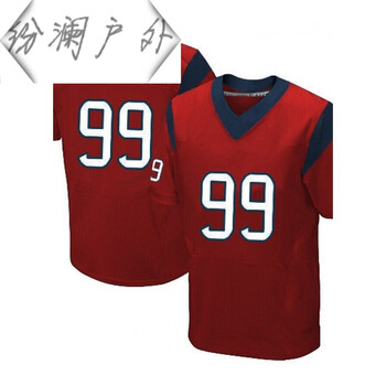 t恤球衣德州人队版刺绣橄榄球球衣美式足球服 99号红色 l