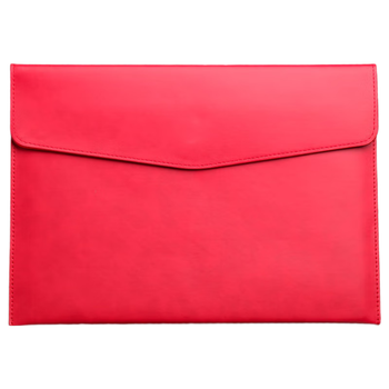 三木（SUNWOOD）A4皮质文件袋档案袋文件包加厚资料按扣防水商务公文袋办公袋 1447 红色