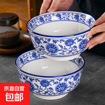 中国清朝期　青花煎茶碗3客　直径約8㎝　東Y6-0703①タカチ 中国 明代 染付 青花 茶碗