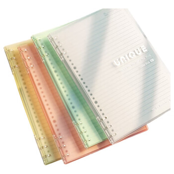 三木（SUNWOOD）A5/60张120页不硌手活页本 半透外壳简约6孔可拆卸便携活页笔记本 考研错题作业本 淡粉 1393