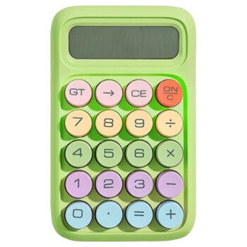 三木（SUNWOOD）便携款学生计算器马卡龙色迷你计算器亲肤按键机械键盘小学简易计算适用学习用品 EC-1872 抹茶绿