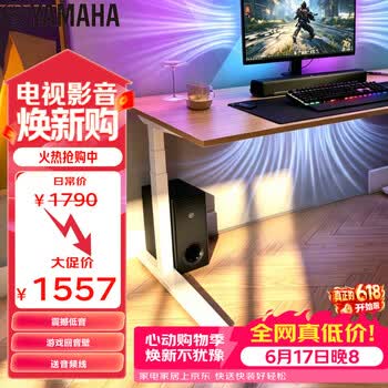 雅马哈（Yamaha）回音壁音响SR-C30A 虚拟5.1声道电脑音响条形音箱家用电视音响 游戏音箱