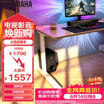 雅马哈（Yamaha）回音壁音响SR-C30A 虚拟5.1声道电脑音响条形音箱家用电视音响 游戏音箱