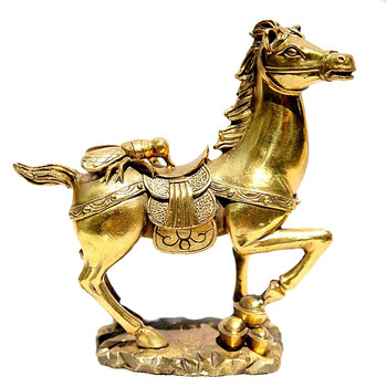 贞玉吉 纯铜马上蝇(赢)家居办公摆件开业送礼 中号17cm