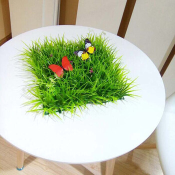 室内假草坪带花塑料草仿真绿植高草加密阳台装饰人造草皮居家装饰仿真