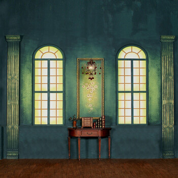 影楼全家福室内风格照相馆拍照影棚拍摄主题背景墙纸 f-780