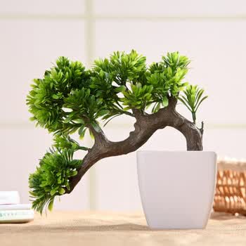 迷你小盆栽仿真植物塑料树桩盆景花艺假花摆件客厅室内办公桌摆设