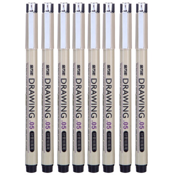 金万年黑色针管笔勾线笔中性笔签字笔绘图笔水笔(8支套装)G-0950T