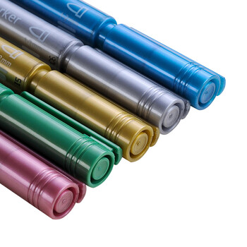 施德楼（STAEDTLER）金属色记号笔 红色1-2mm速干勾线马克笔 学生手账贺卡请帖签名笔单支装8323-232