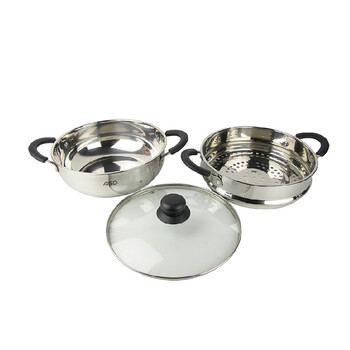 
                                        爱仕达ASD不锈钢复底单层蒸锅火锅 电磁炉通用烹饪锅具QJ1526 26cm                