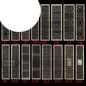 屏风仿古门窗中式花格玄关隔断花格实木门窗雕刻 工字格120*20(一幅)
