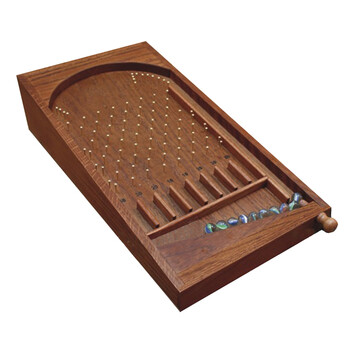 抖音同款原木弹珠台传统复古店铺活动抽奖玩具正态分布弹珠 大号