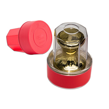 金隆兴【超级爆款】财务收纳盒法人章收纳印章盒印章收纳多功能印章包印章盒圆形银行财务用品B8051红色