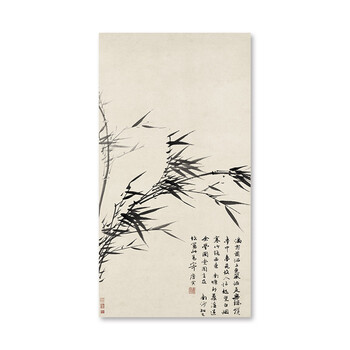 名家古画 "明四家"之一 唐寅 《风竹图》复制品