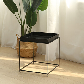 现代简约 北欧铁艺茶几收纳储物角几 现代小户型客厅卧室沙发边几