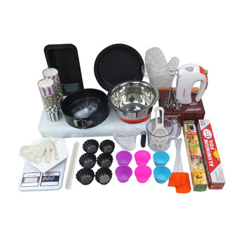 meritcook烘焙工具套装 烤箱用品DIY蛋糕模具 蛋挞披萨烤盘烘焙模具 新手入门套装 新手全套(+1元送星星月亮小熊三件套) 新手套装简版