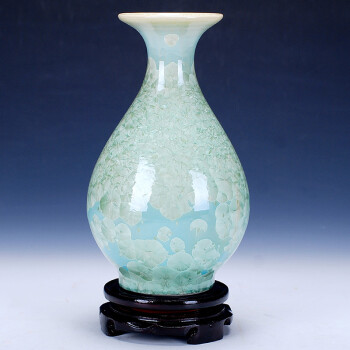 景勤 景德镇陶瓷器 现代时尚 结晶釉花瓶 颜色釉客厅装饰工艺品摆件