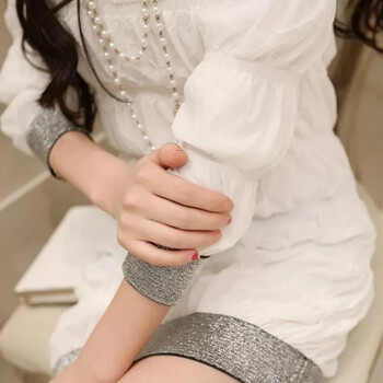
                                        露奈儿 2017秋冬新款夜店性感女装长袖蕾丝连衣裙修身显瘦打底裙1669 白色 均码                