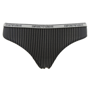 emporio armani 阿玛尼 女士黑白色条纹锦纶三角内裤 162948 5a236