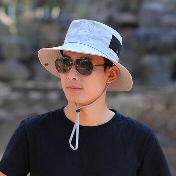 遮阳帽男士夏季帽子骑车防晒帽青年户外登山太阳帽夏天休闲钓鱼帽