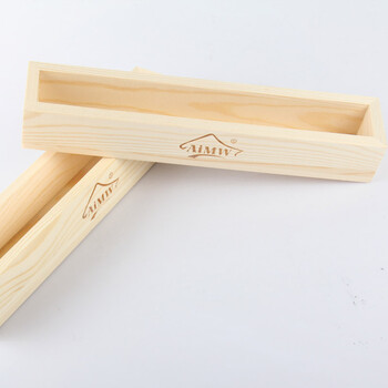 
                                        爱满屋AMW 烘焙工具小吉饼干模 木制饼干整形器 压模器 长方形木框饼干盒 方形饼干模具                