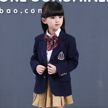 春季幼儿园园服英伦风小学生校服班服表演服六一儿童节演出合唱服 女