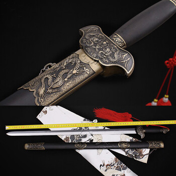 镇宅宝剑双龙剑 龙泉周氏宝剑 开业送礼物商务生日礼品龙泉刀剑唐剑汉