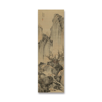 珍品旧藏中国古画【呉冠中江南風景】逸品四尺横断幕書画山水題材集宝