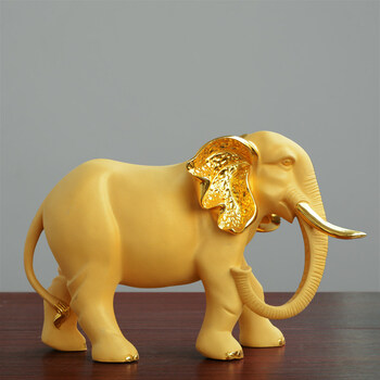 大象摆件一对乔迁新居礼品家居客厅电视酒柜玄关装饰品 大号母象沙