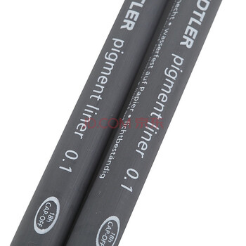 施德楼（STAEDTLER）针管笔勾线笔 0.1mm纤维头耐擦防水直液签字笔 美术绘图描线速干笔 2支装30801-9