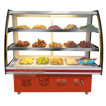 凉菜卤菜展示柜冷藏保鲜柜商用卧式点菜柜烧烤鸭脖熟食展示柜
