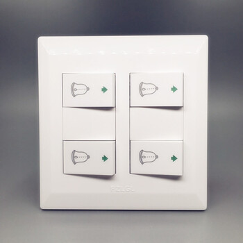 四位门铃开关 四联四口4位门铃开关面板 自动复位按钮120型