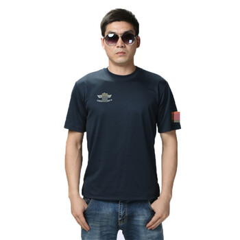 夏季海军圆领衫训练服海军体能服上衣 藏青色 175/88