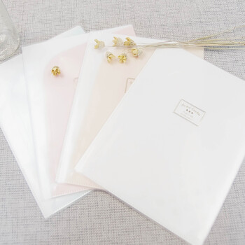 国誉(KOKUYO)A4斜切式文件夹学生办公淡彩曲奇多页收纳文件袋资料袋 1本6袋内页 4本装 WSG-HBC60MX