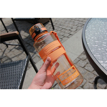 离子运动水杯学生大容量1500ml男女健身直饮水壶塑料杯 橙色1500毫升