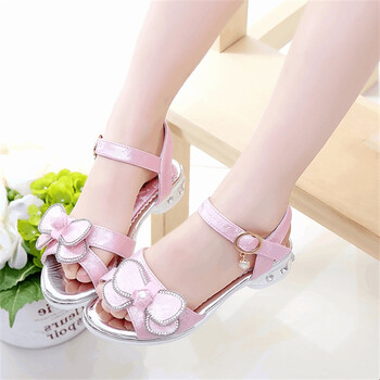 2018夏季新款女童鞋儿童小女孩公主鞋韩版女童中大童宝宝高跟凉鞋