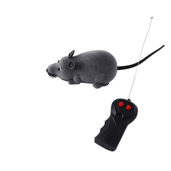 玩具整蛊动物猫咪旋转电动遥控逗猫棒 遥控小老鼠逗猫专用 遥控老鼠