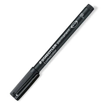 施德楼（STAEDTLER）油性记号笔 黑色0.6mm防水速干勾线马克笔儿童美术光盘刻字办公开学必备用品单支装F318-9
