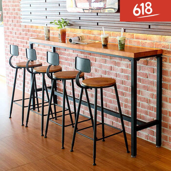 高脚凳实木桌椅小方桌桌子组合休闲酒吧桌子组合酒吧休闲美式桌椅咖啡