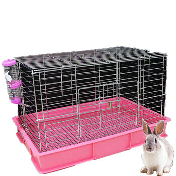 兔子笼子特大号兔笼荷兰猪豚鼠大号豪华别墅垂耳兔电镀防喷尿宠物