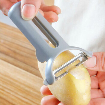 水果削皮刀不锈钢蔬菜土豆削皮器刨刀 灰色