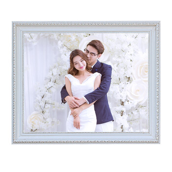婚纱照相框摆台照片挂墙创意组合实木相片框影楼结婚 白色欧式相框 8